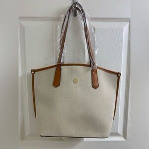 Jessica Moore Handbag Shoulder straps Brown Vegan leather and Canvas Woven